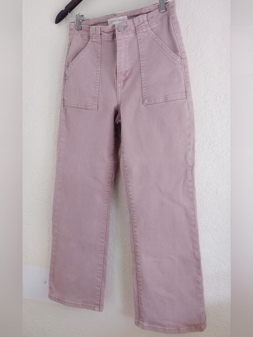Risen Jeans High-Rise Wide-Leg Jeans in Dusty Rose - Picture 4 of 6